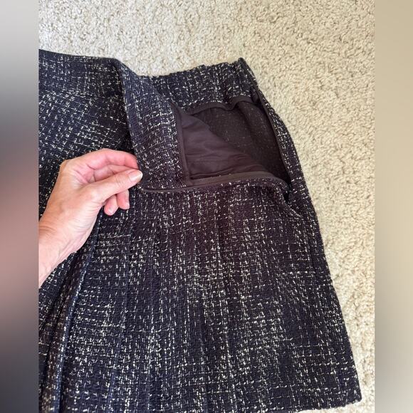 Maje Tweed Skort Skirt Shorts Navy Blue Size 40 Large EUC - Picture 6 of 10